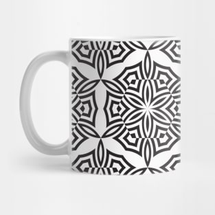 Vintage op art hexagons pattern Mug
